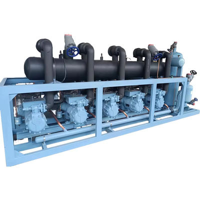 Personalización de la unidad de condensación refrigerada por agua de tornillo de gran capacidad y unidad de refrigeración industrial de múltiples compresores
