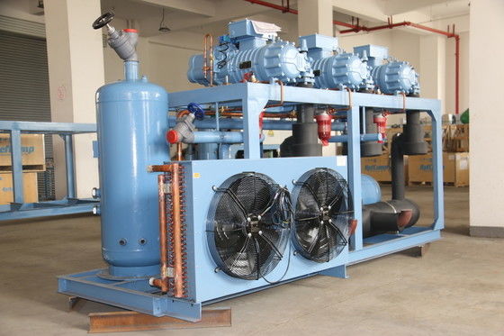 Unidad de compresor de tornillo industrial refrigerado por aire Unidad de condensación de nueva condición Características automáticas El núcleo es motor Refrigerador Refcomp compresor