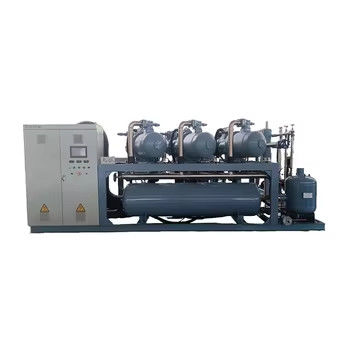 Sistema de refrigeración de tornillo de alta capacidad con compresor múltiple Unidad de condensación con bastidor de compresor de alta capacidad para frío